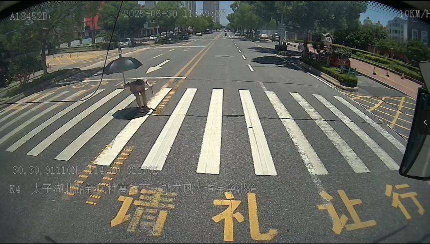 这比空调更降温！武汉公交司机停车礼让，市民90度鞠躬回敬